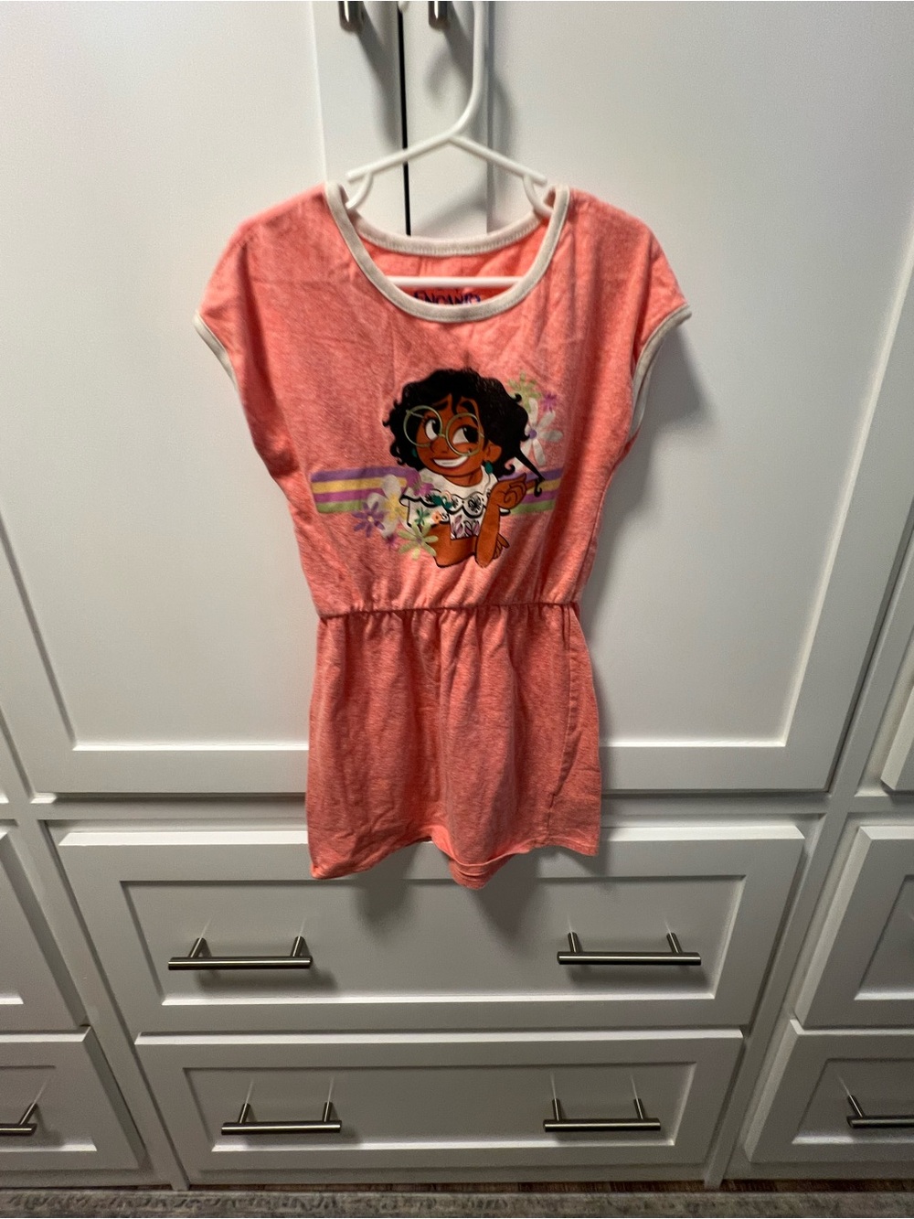 Disney Enchanto Coral Graphic Short-Sleeve Casual Dress